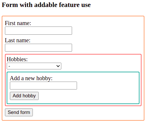 Example of solid-form with addable feature