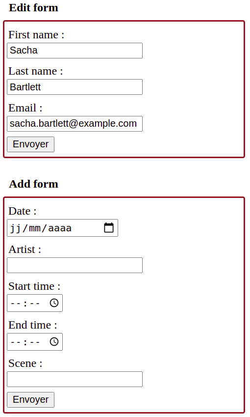 Example of solid-form use